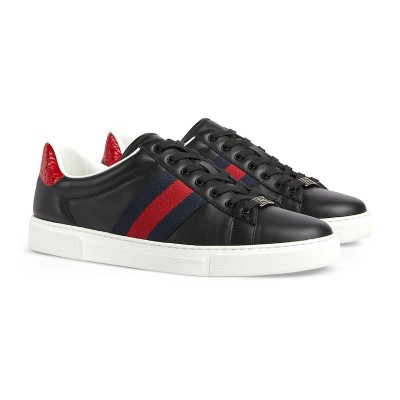 GUCCI MEN'S GUCCI ACE SNEAKER WITH WEB 757892